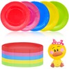 AMJKEJI Paper Plates, Pack of 50 Colourful Paper Plates, 18