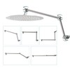 iFealClear Adjustable Shower Head Extension Arm, 16" Brass Shower Head