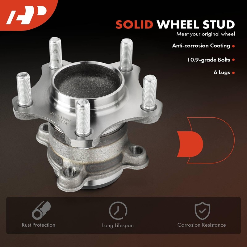 A-Premium Rear Wheel Bearing and Hub Assembly with 5-Lug Compatible