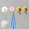 DRHYO 4Pack Flower Suction Hooks, Vacuum Suction Cup Hooks, Removable
