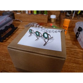 Black River Fly Shop Agate Stripping Guide Bronze Green insert 12MM-Right One. Rod Building