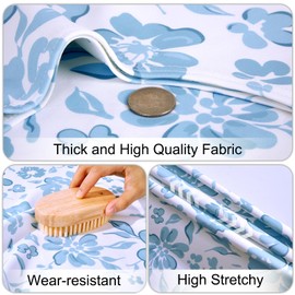 MHJY Suitcase Cover 18-32 Inch - Thickened Elastic Suitcase Protective Cover Made of Polyester, Washable Luggage Cover for Travel, Anti-Scratch Luggage Cove, Blue / white