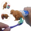 Techbrighten 2 PCS Pooping Dog Butt Toothpaste Topper, Hilarious Golden