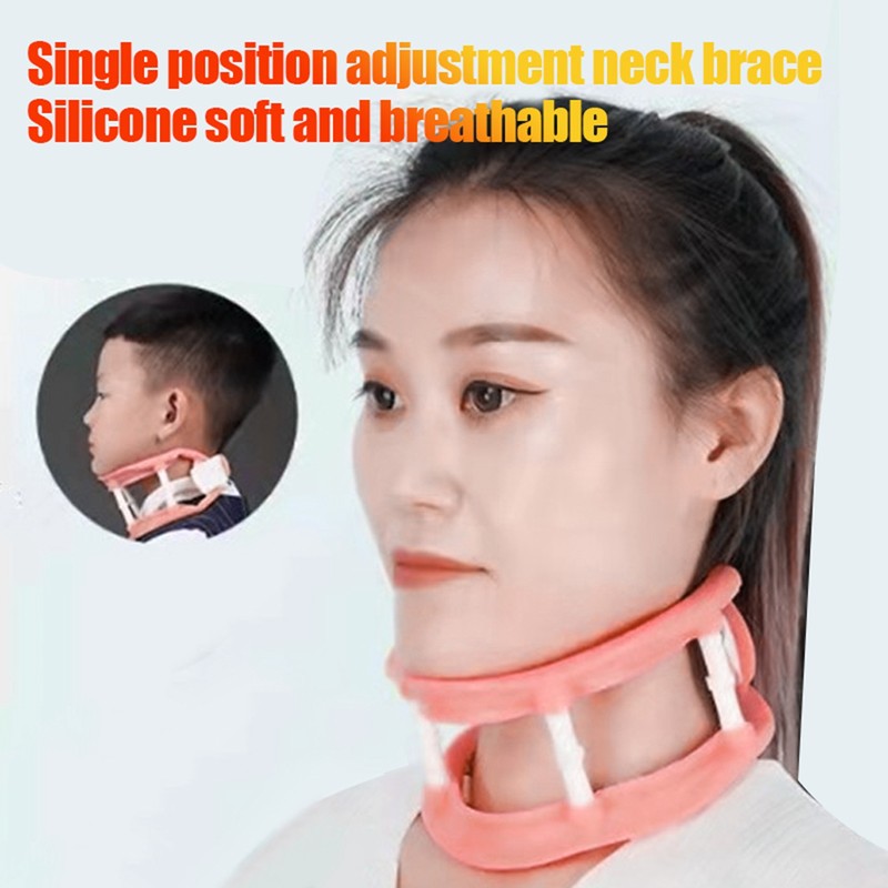 Adjustable Silicone Neck Support Brace Prevent Bow Cervical Spine Traction