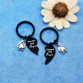Penguin Lover Keychain Gifts Valentine's Day Jewelry You are My Penguin I Found My Penguin Keychain Set Wedding Gift for Couple Birthday Gifts for Boyfriend Girlfriend Couple Keychains for Him and Her