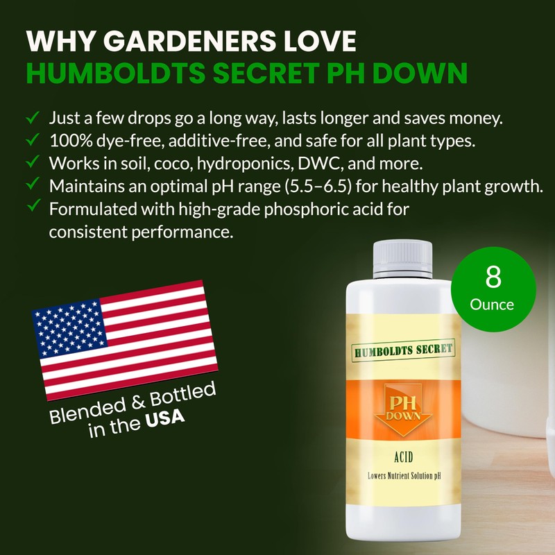 Humboldts Secret pH Down for Plants | Liquid pH Adjuster
