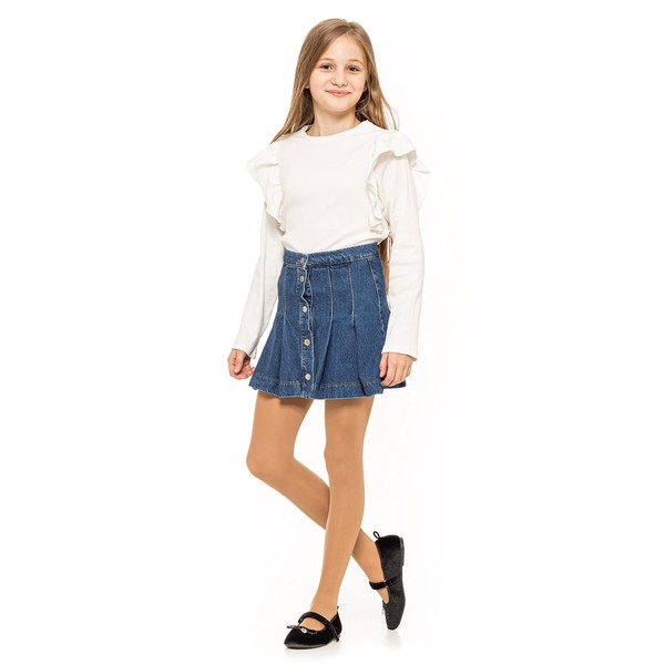 OVISSA Classic Girl's Tights – Soft Cotton Blend, Opaque, Everyday