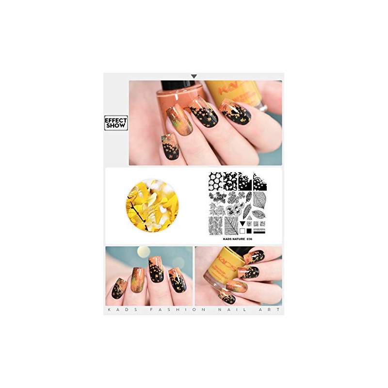 KADS Nail Stamp Plate, Maple Leaf Stamping Nail Plate, Nail