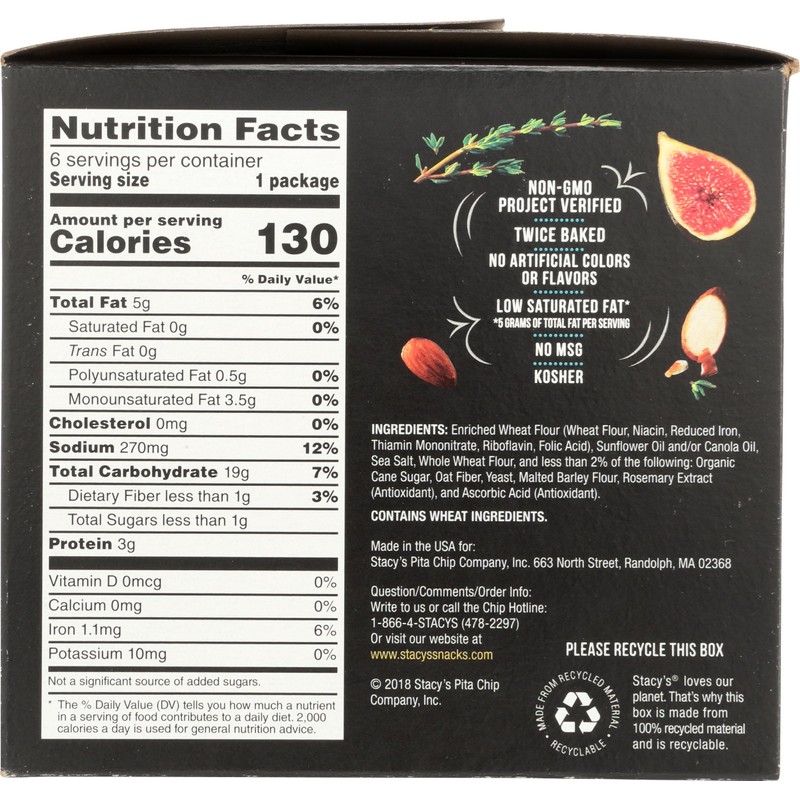 Stacys Snacks, Pita Chips, 6 Ounce