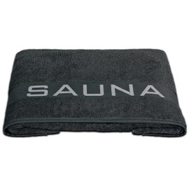 Delindo Lifestyle Colares Sauna Towel, XXL Terry Towelling Sauna Towel for Men and Women, Cotton, Black, 80 x 200 cm