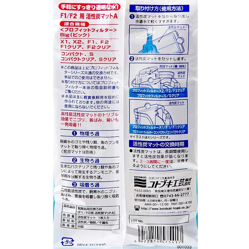 Kotobuki Kogei Kogei Profit Filter F1, 2, X1, 2, Activated