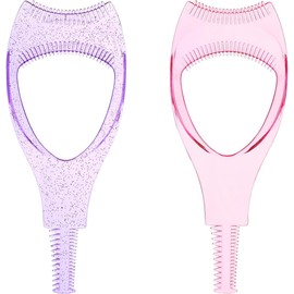 WLLHYF 2 Paquete Mascara Shield Guard Maquillaje Pestañas Buddy 3 En 1 Aplicador de Pestañas para Ojos Herramienta Belleza Cosmética Mascara Separador Peine Plástico Pestañas Protector Guía Stencil pa