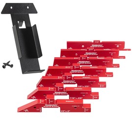 Woodpeckers 3D Setup Blocks, 7 Piece Set, Aluminum, USA Made, 4 Ways to Meaure on each Block, Router & Table Saw Gauge Blocks, Router Bit Height Gauge - 3D-SUB7