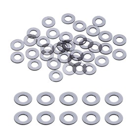 uxcell 30 Pcs M2.5 PVC Flat Washers 2.5mm ID 5mm OD 0.5mm Thick Plain Washer Grommets Plastic Sheet Gasket Fastener Sealing Spacer Gasket Ring Water Hose Washers, Clear Black