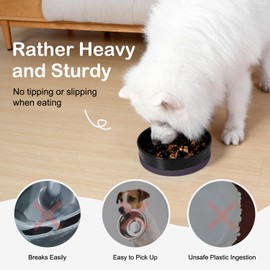 Sted Ceramic Slow Feeder Dog Bowls for Medium Large Breed