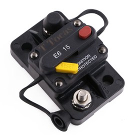 T Tocas Waterproof 15A Surface-Mount Mini Circuit Breakers with Manual Reset Marine Auto Truck, 32V DC