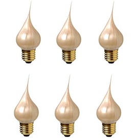 Creative Hobbies® 7194PSA Large Medium Base Champagne Silicone Light Bulbs, 7.5 Watt, Individually Boxed, Wholesale Pack of 6 Bulbs
