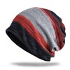 White Fang CA028 Knit Hat, Knit Cap, Border, 2-Way Men's,