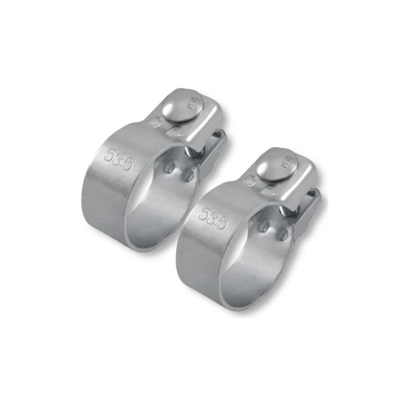 2x Wide Range Clamps Diameter 37-82 mm Exhaust Clamp Tractor