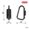 Tajima Safety System Saff Tool Holder Steel, Slim Carabiner, Small