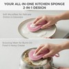 Dual Sided Kitchen Sponges and Scrubbers 10-Pack, Microfiber Non-Scratch Scouring