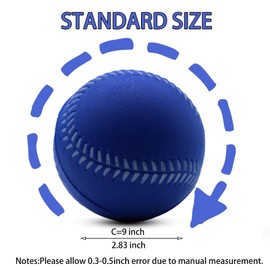 Magicorange Baseball, Foam Baseballs 12 Ball Pack Practice Training Baseballs Unmarked Baseball Soft Toss, Batting, Fielding, Hitting, Pitching (Multicolor)