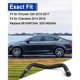 HVAC Heater Hose Fit for Chrysler 200 2015-2017 Cherokee 2014-2018, Heater Hose Connector Replace 68104972AA 53107665 52014624AA