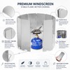 Camping Stove Windscreen for Outdoor Cooking – Foldable Aluminum Wind