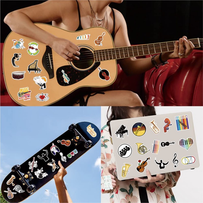 Orchestral Music Sticker Set of 100 Cute Decoration for Car