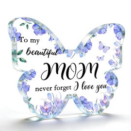 Mothers Day Gifts For Mom From Daughter Son Gift For Mom Mothers Birthday Gifts Acrylic Butterfly Decorations For Women Acrylic Decor Never Forget I Love You Ideas Personalized Mothers Day Gifts