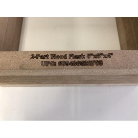 slipGrip 2-Part Foundry Wood Flask for Sand Casting Jewelry Or Craft Making Tool 8"X8"X4"