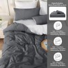 MILDLY Cushion Cover 40 x 80 cm Cotton Dark Grey