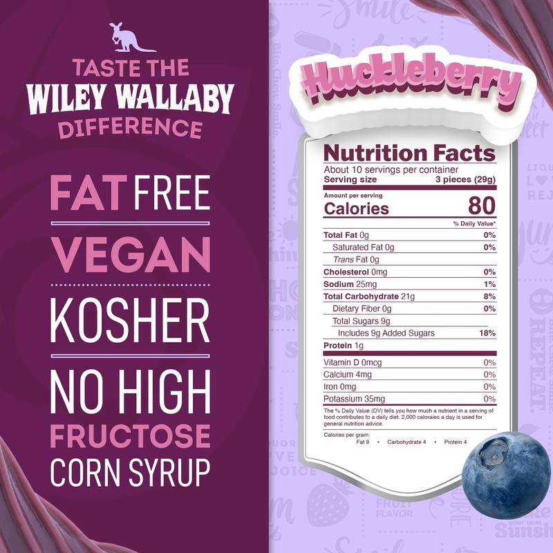Wiley Wallaby Licorice 10 Ounce Classic Gourmet Soft & Chewy