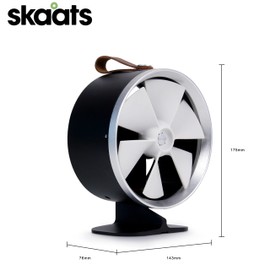 Skaats Premium Stove Top Fan for Wood Burners - Black
