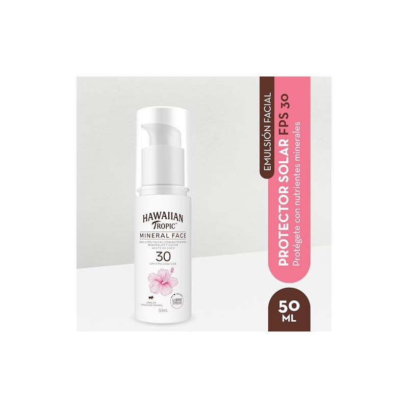 Hawaiian Tropic, Protector Solar Facial Mineral Milk 30 FPS 50ml