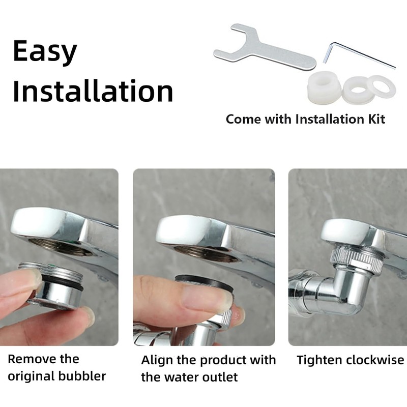 Extensor universal de llave giratorio - aireador de grifo de