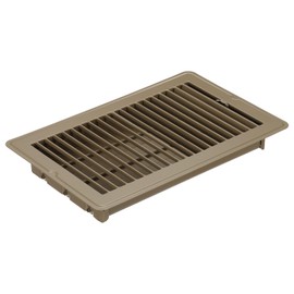 PATIKIL 10 x 6 Inch Floor Register, 1pcs Heavy Duty Air Vent Cover Steel Adjustable Decor Vents Easy Adjust Floor Grates for Sidewall Home Office, Brown