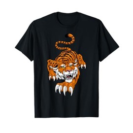 Tiger Angry Animal Cartoon Character T-Shirt