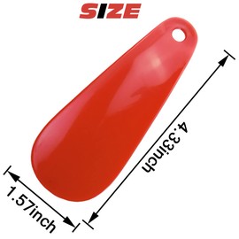 GXXMEI 14PCS Plastic Shoe Horn 6.3" Travel Shoe Horn for Men, Women and Kids (Black and Red)