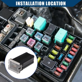 Hihaha 80A Micro Cartridge Fuses/Engine Inner FMM M-Case Type Fuses for Car Truck/Durable Plastic Metal / 5 Pcs Black