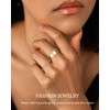 WEDDINEN 3-Pack Ouras Ring Stack Gold Stacking Rings for Ouras