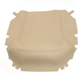 NLQR Leather Center Console Replacement Armrest Cover Beige Tan Compatible with Ford F150 Lariat 1997-2003
