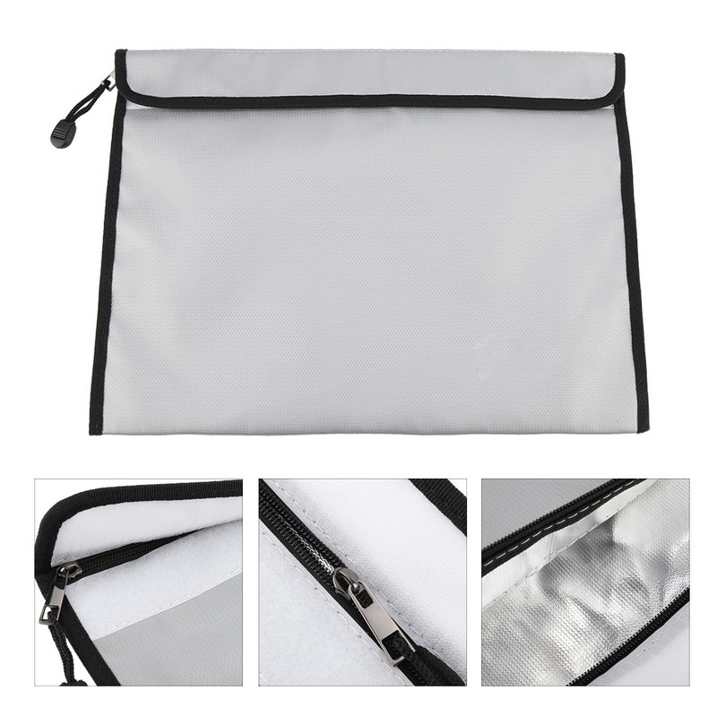 38*28CM Fireproof Waterproof Document Bag File Envolope Safe Storage with