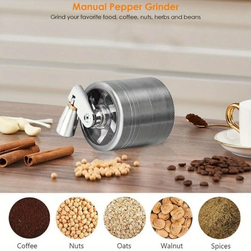 Metal Hand Muller with Handle Herb & Spice Crusher Grinder