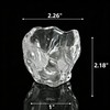 Glass Toothpick Holder with Bamboo Toothpicks – Decorative Crystal Toothpick