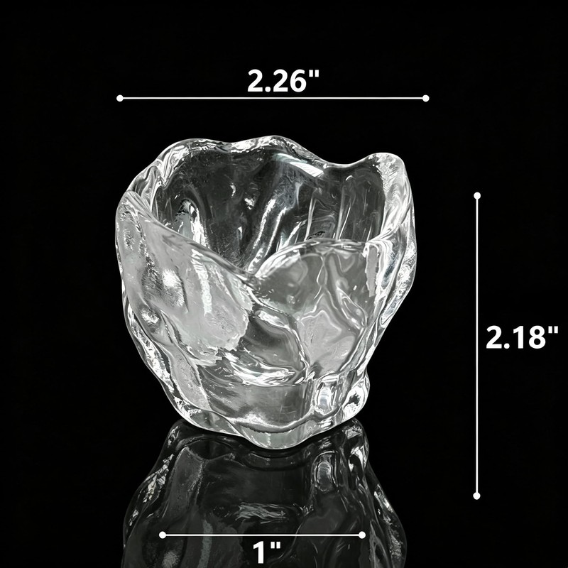 Glass Toothpick Holder with Bamboo Toothpicks – Decorative Crystal Toothpick