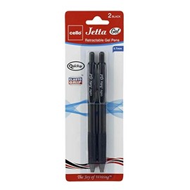 Cello Jetta Retractable Gel Pen 2ct. Black ($1.25 Per Pack)