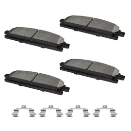 Ceramic Front Brake Pads with Hardware Fit for Nissan Pathfinder 1996 1997 1998 1999 2000 2001 2002 2003 2004, Quest 2004-2009 2011-2017, X-Trail, Acura MDX 2003-2006, Infiniti Q45, QX4 1997-2001