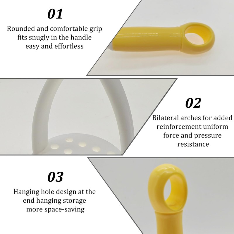 5Pcs Mini Potato Masher Cooking Utensils Non-Scratch Nonstick Masher Manual