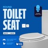 HIGHCRAFT Premium Round Toilet Seat with Slow-Close Design & Adjustable
